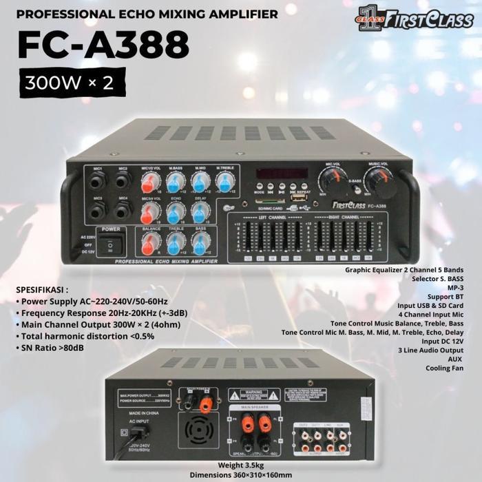 Amplifier Firstclass FC-A388 / FC A 388 Bluetooth USB Original