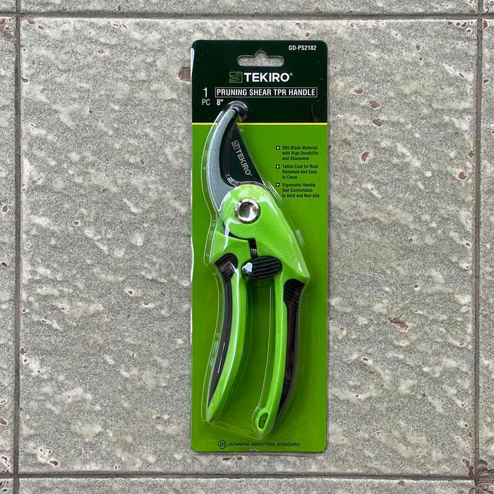 Tekiro Gunting dahan Bengkok gagang TPR Gunting ranting anti slip