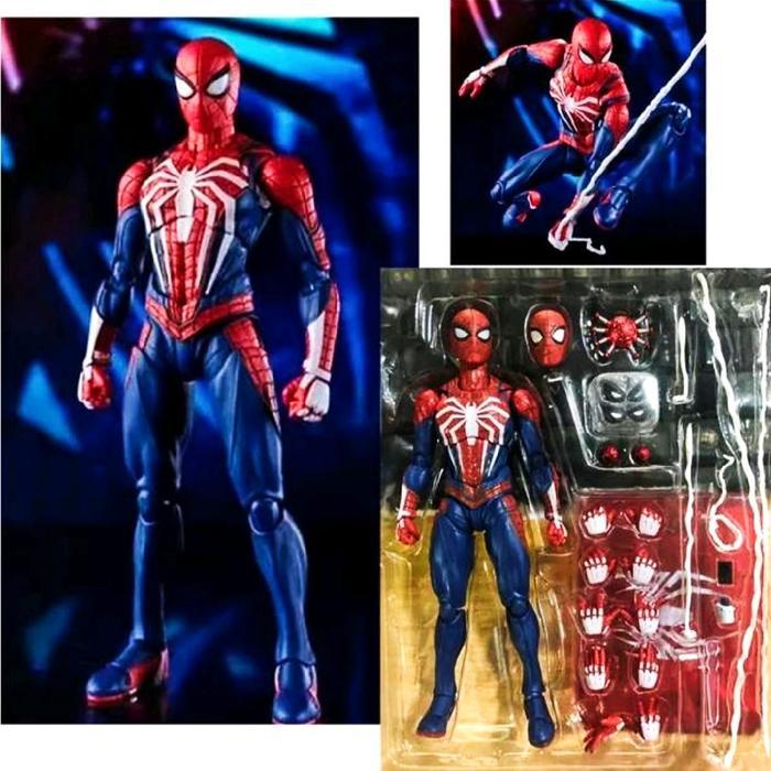 TERBARU Shf Spiderman Advanced Ps4 Pvc SpiderMan Action Figure_Kado Mainan Anak