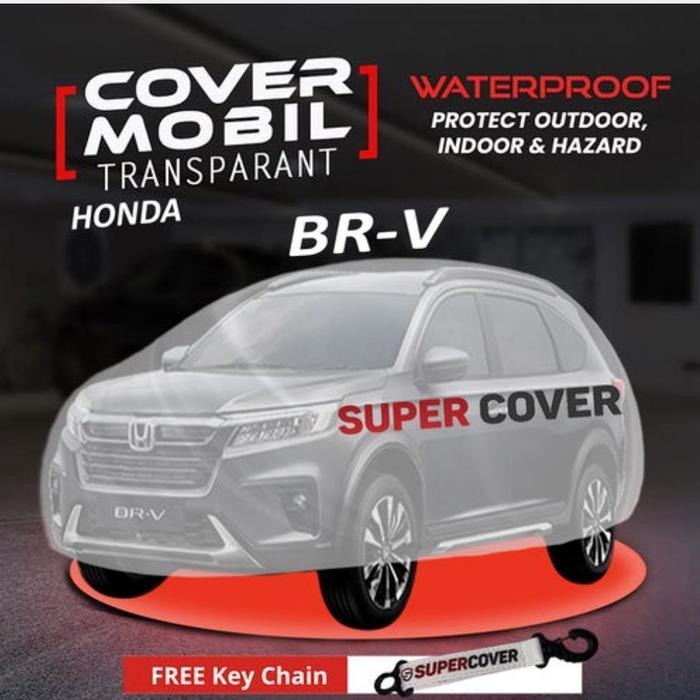 Super cover premium penutup body mobil Cover mobil/Sarung mobil Honda BRV plastik transparan super