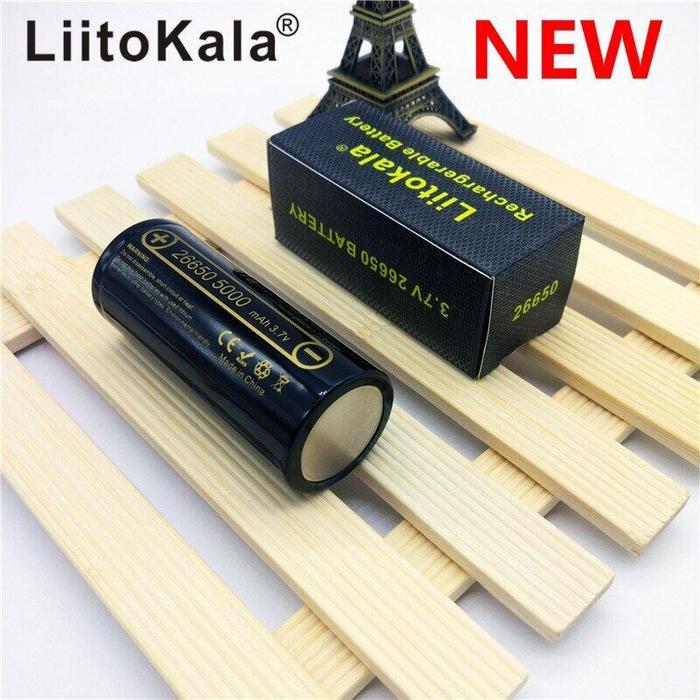 SALE LiitoKala Lii-50A 26650 5000mAh Baterai Lithium 3.7V 5000mAh 26650 Baterai Isi Ulang 26650-50A