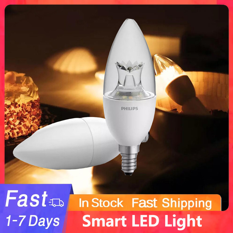 Mijia Smart LED Light Bulb Candle  WiFi E14 Dimmable Zhirui Lamp APP