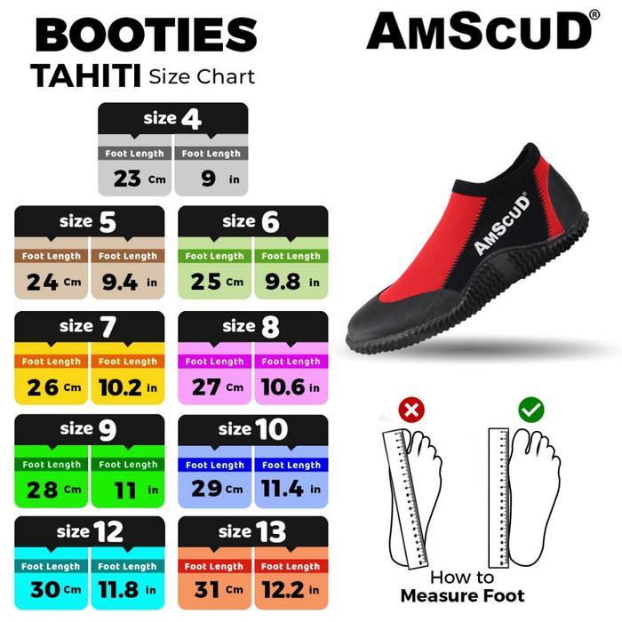 Original AmScud Booties Havana Low Boot RED / Booties Diving / Sepatu Diving / Sepatu Selam Short