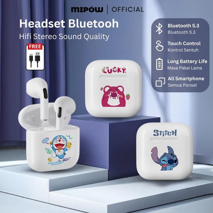 Sony Soundcore - Mipow Headset Bluetooth Gaming Tws Earphone Wireless Headphone Nirkabel Earbud