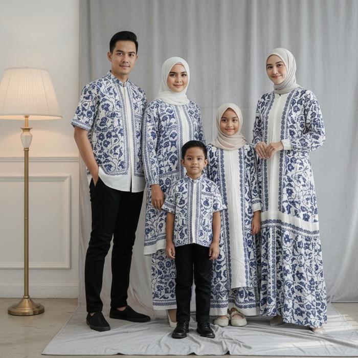 Family Set Semarak Sarimbit Set Lebaran Rayon Premium Jumbo Busui Setelan Atasan Bawahan Wanita