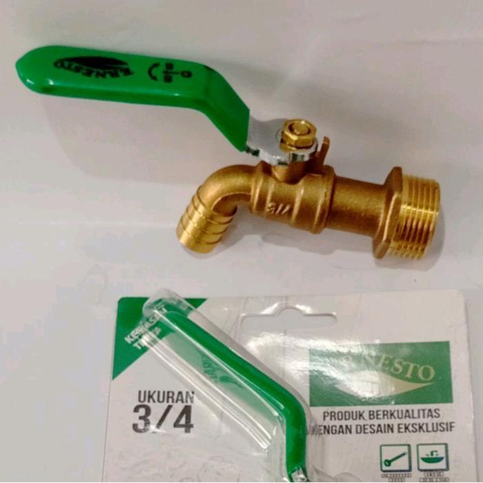 Diskon Ernesto Kran Kuningan 3/4 Inchi / Ernesto Kran Tembok Merk Ernesto Kran Air Original