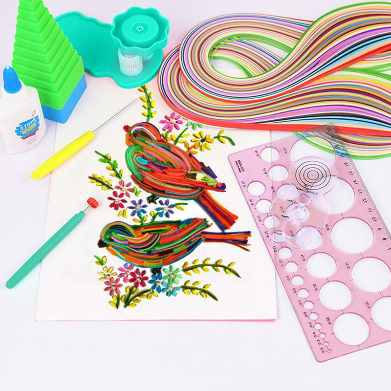 DIY Paper Quilling Tools Set Template Mould Board Tweezer Needles Pen Kit