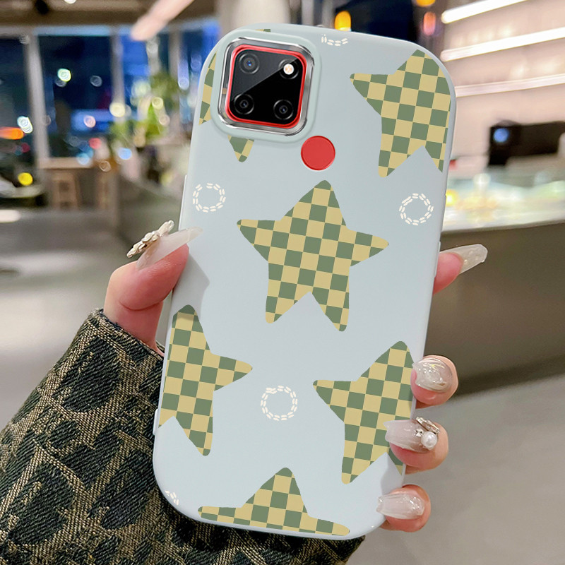 Casing Hp Untuk Realme C12 C25 C25s C15 C11 2020 Narzo 20 Narzo 30A 50A Case Bintang Catur Kuning Hi