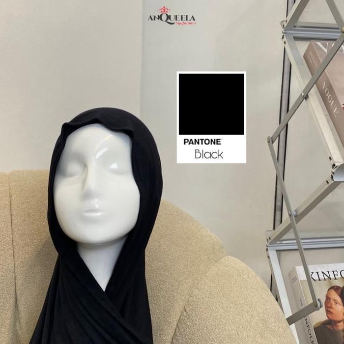 BERGO KHIBAN AMARA_HIJAB TALI BANDANA_BY ANQUEELA SYAFALUMA Casual Instan - Hitam