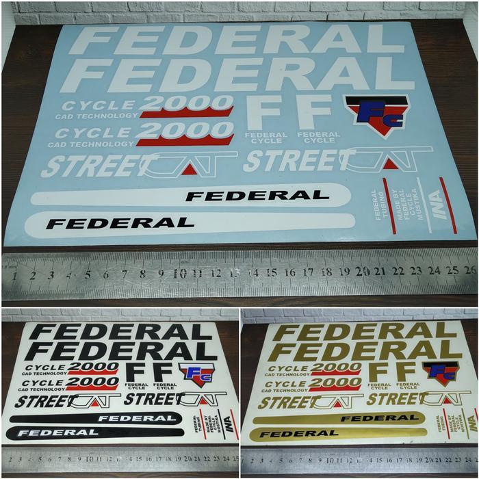 TERBARU Cutting Sticker Frame Sepeda FEDERAL panjang 25cm bahan Oracal ORIGINAL