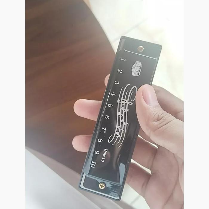 Hot Sale Harmonika 10 - Hole Harmonica Chromatic Logam Alat Musik Harmonika Chromatic Kromatik