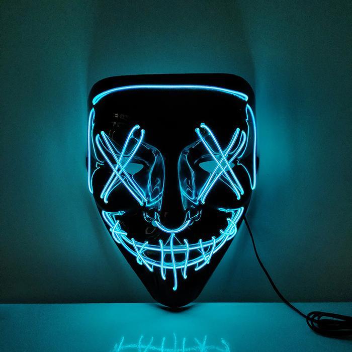 Diskon Topeng Led Hallowen / Topeng Led Purge / Anonymous Properti Halloween Original