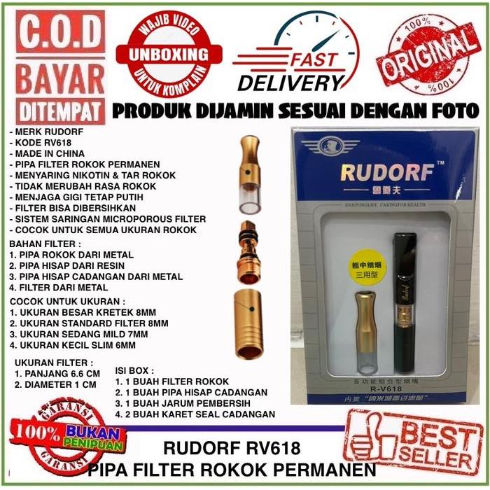PIPE HOLDER RV618 RUDORF PIPA PENYARING ASAP PERMANEN UKURAN 6MM / 7MM / 8MM