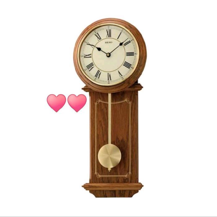 Jam Dinding SEIKO ORIGINAL QXC213B Wooden Clock Pendulum awet QXC213