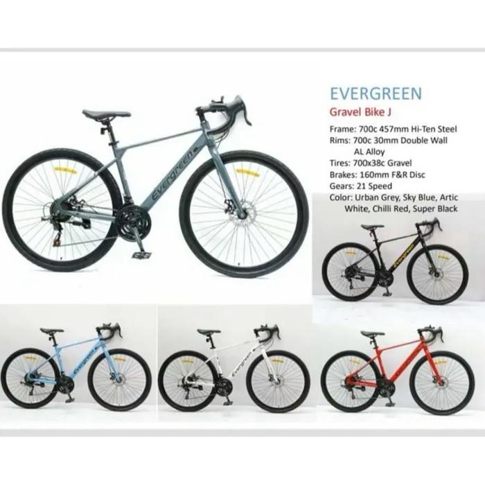 Sepeda Roadbike Gravel 700c Evergreen Gravel