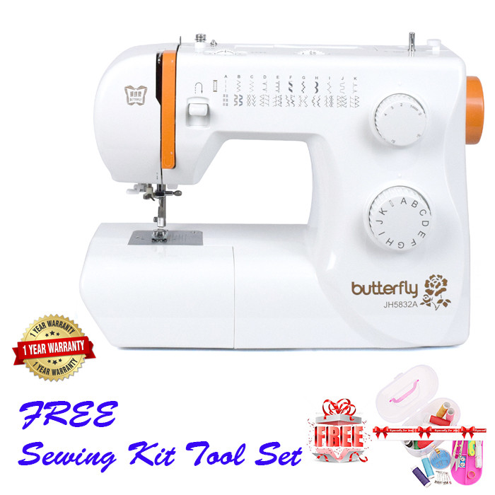 BUTTERFLY JH 5832A / JH5832A Mesin Jahit Portable Multifungsi