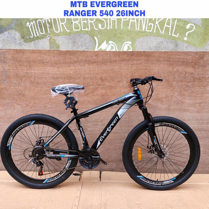 Khusus gojek/grab)mtb evergreen ranger 540 26inch hi-ten stell