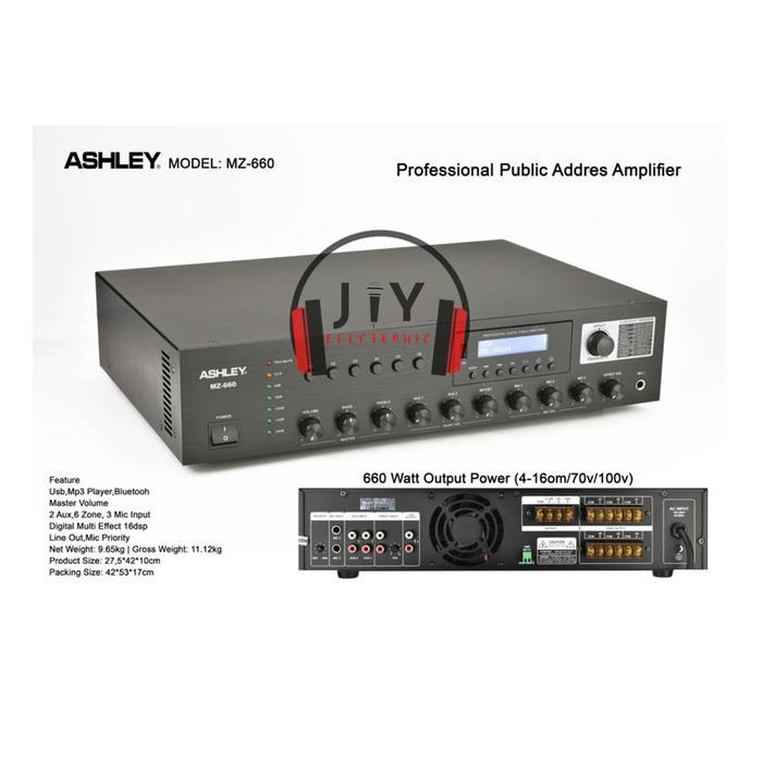 Amplifier Ampli Ashley MZ-660 MZ 660 MZ660 Professional Public Address