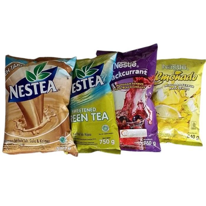 Ready Bundling 4pcs Nestea Tea Teh Tarik 960gr & Green Tea 750gr & Nestle Blackcurrant 750gr &