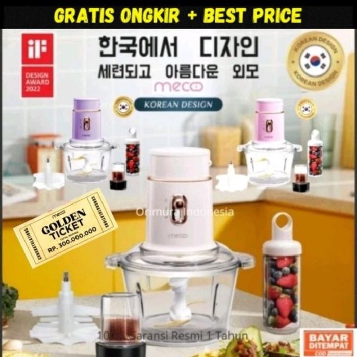 Ready Mecoo Blender Bumbu - Multi Blender Mini Mecoo 5 in 1 Penghancur Es Tritan Penghancur Es