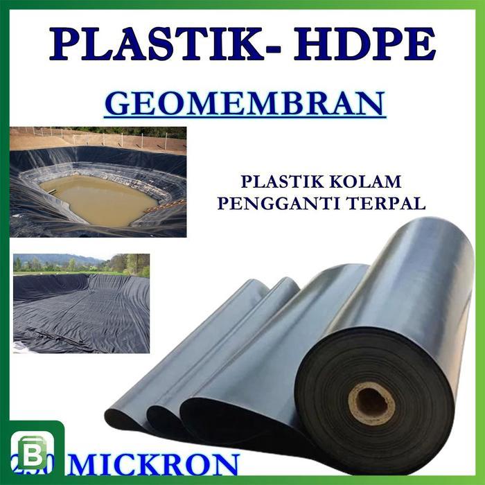 Geomembrane Hdpe Dengan Ketebalan 250 Micron Lebar 2 Meter