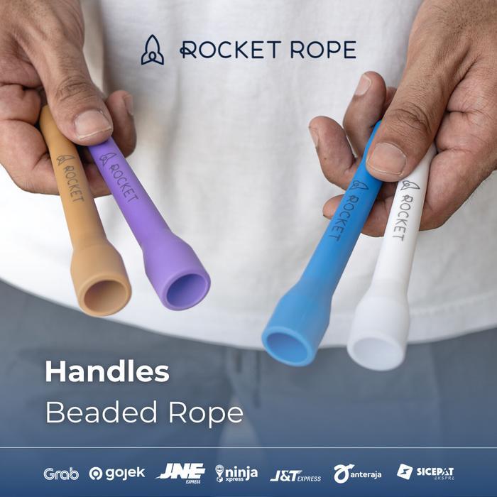 iod3- Jump Rope Handle Beaded Jump Rope Short Handle Jumprope Skipping Rope