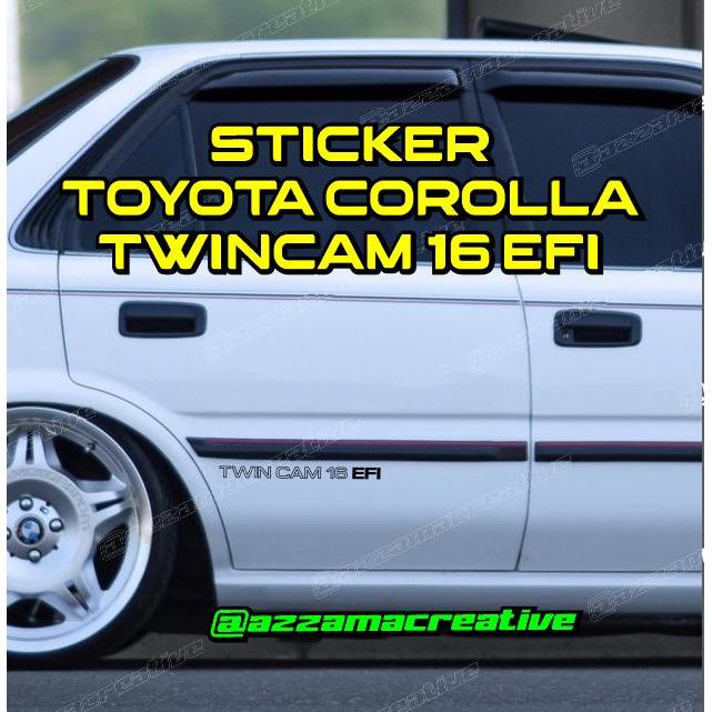 Stiker Toyota Corolla Twincam 16 EFI Stickers
