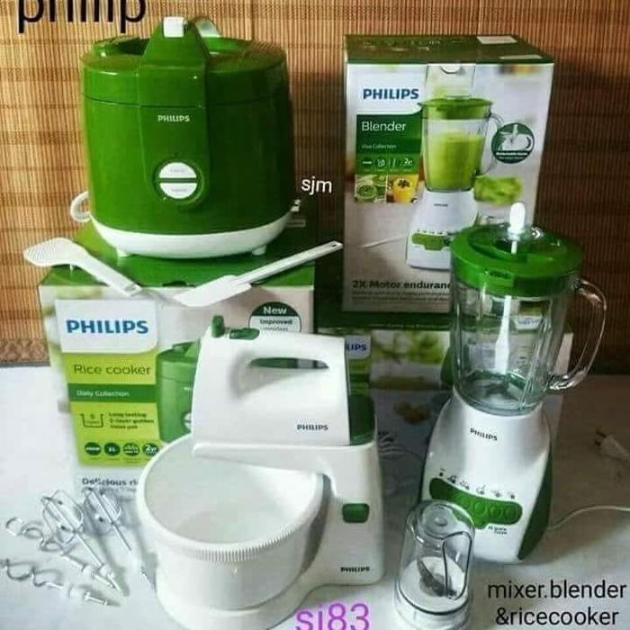 Paket Hemat Blender, Mixer Dan Rice Cooker Philips