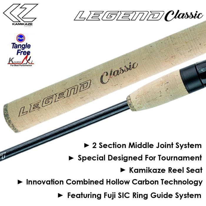 KAMIKAZE Joran Pancing Spinning LEGEND CLASSIC 180cm X50 Carbon Blank CTXC D-X Wrapping Fuji Ring