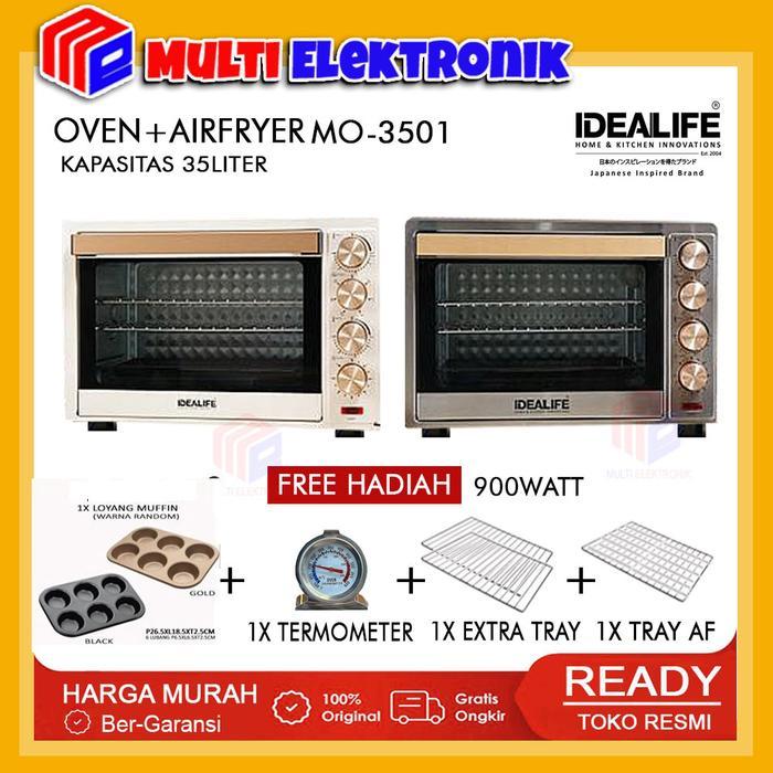Oven Listrik Idealife Mo-3501 Low Watt Kapasitas 35 Liter