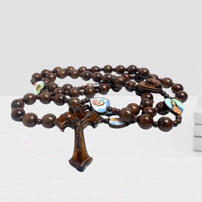 Rosario Dinding Besar/Rosario Hiasan Dinding Rumah/Rosario Dinding Ukuran Besar Kayu Siap Kirim