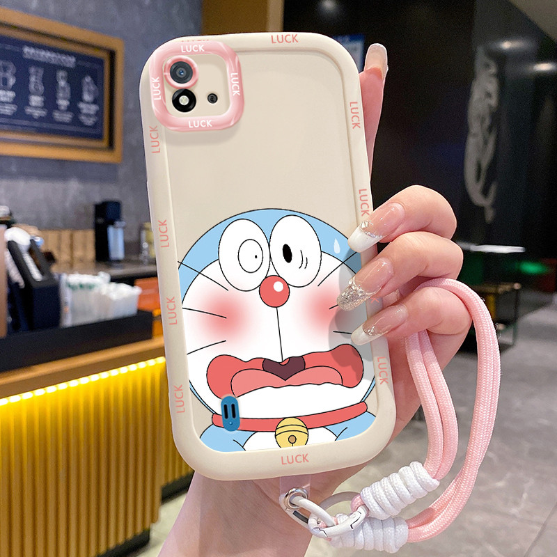 Casing Hp untuk Realme C20 C20A C11 2020 C11 2021 Case Pola Kucing Robot Lucu Kasing ponsel silikon 