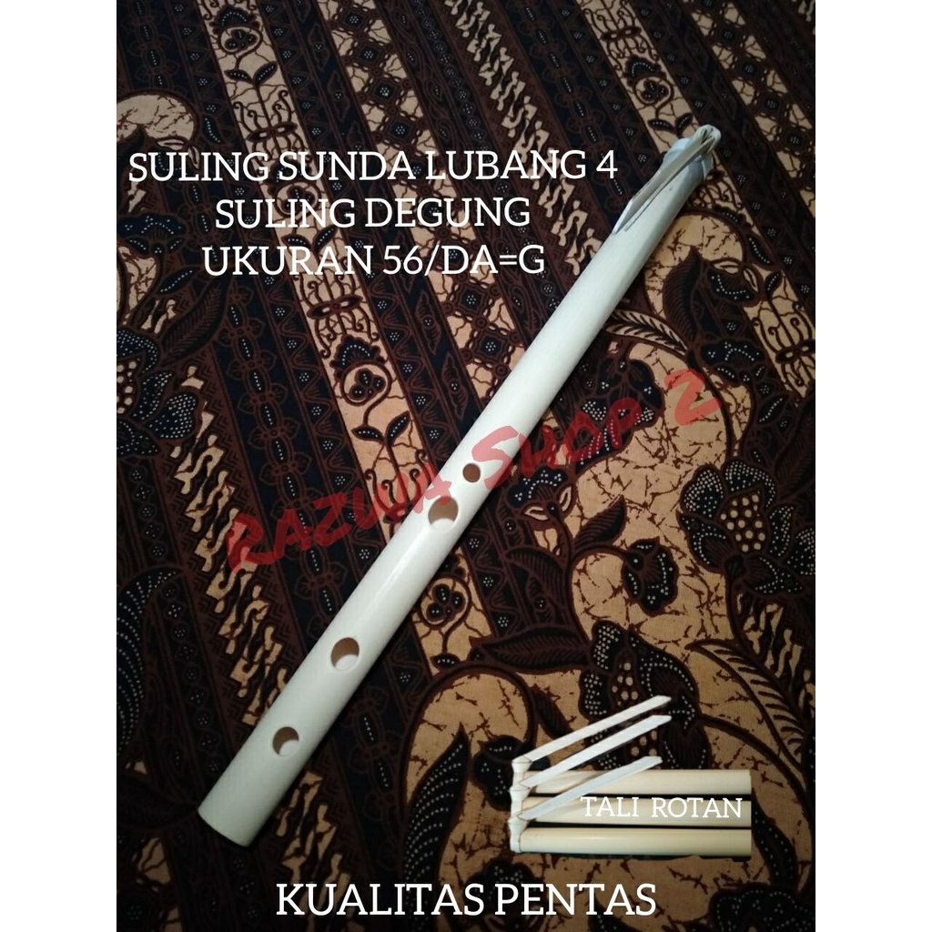 Seruling Bambu/Suling Sunda lubang 4/Suling Degung ukuran 56/Da=G