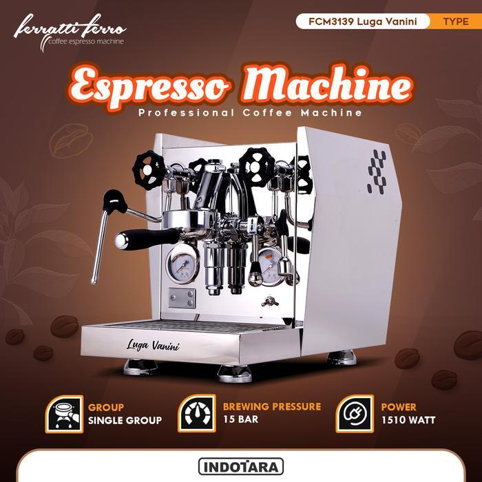 Ready Mesin Kopi Espresso Ferratti Ferro FCM3139 Luga Vanini