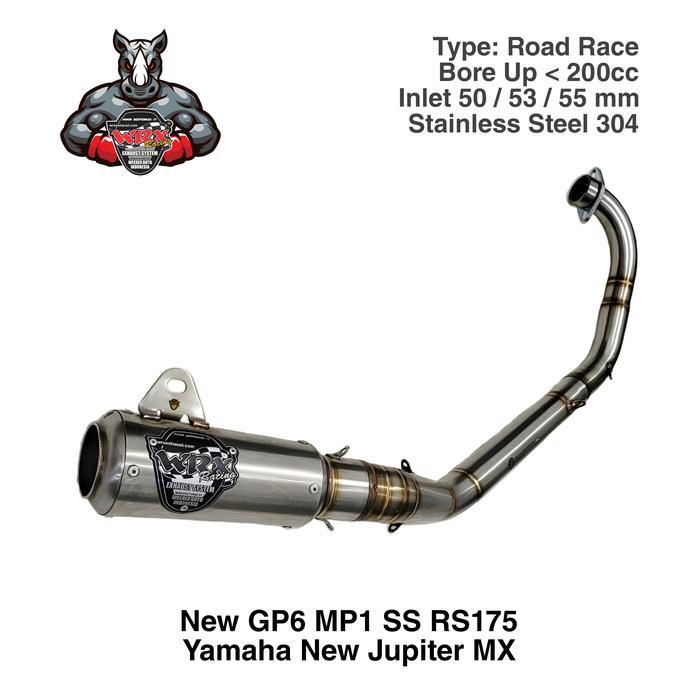 TERLARIS Knalpot WRX New GP6 SS RS175 New Jupiter MX READY STOCK