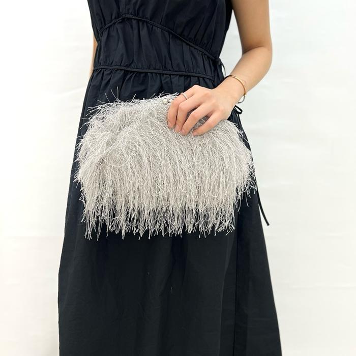 CLUTCH PESTA BULU HANDBAG FUR BAG SELEMPANG TAS BULU KONDANGAN WANITA 9484-3N