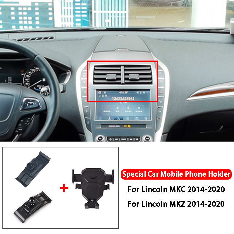 Car Phone Holder Mobile Phone Holder GPS Stand Mount Support For Lincoln MKC MKZ 2014-2020 Car Styli
