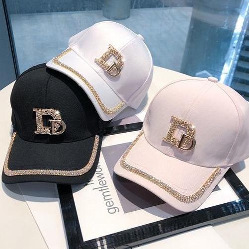 TOPI BASEBALL PRIA WANITA DEWASA DOUBLE D MANIK HITAM PUTIH PINK KUNING FASHION OUTFIT CASUAL SPORTY