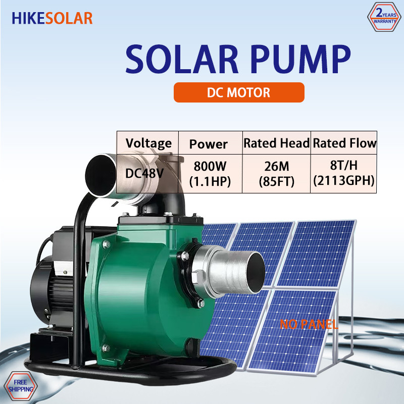 1.1Hp Solar Self Prime Water Pump With Mppt Controller 48V Dc Portable Booster Pump Ss304 Impeller