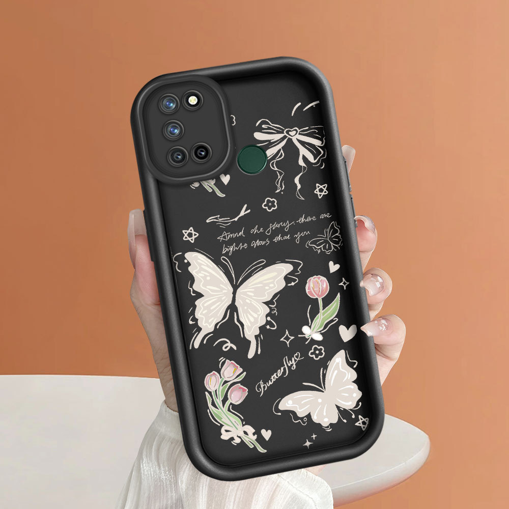 Casing Hp Untuk Realme 7i C17 Phone Case Lembut Cassing Kupu Kesing 5482