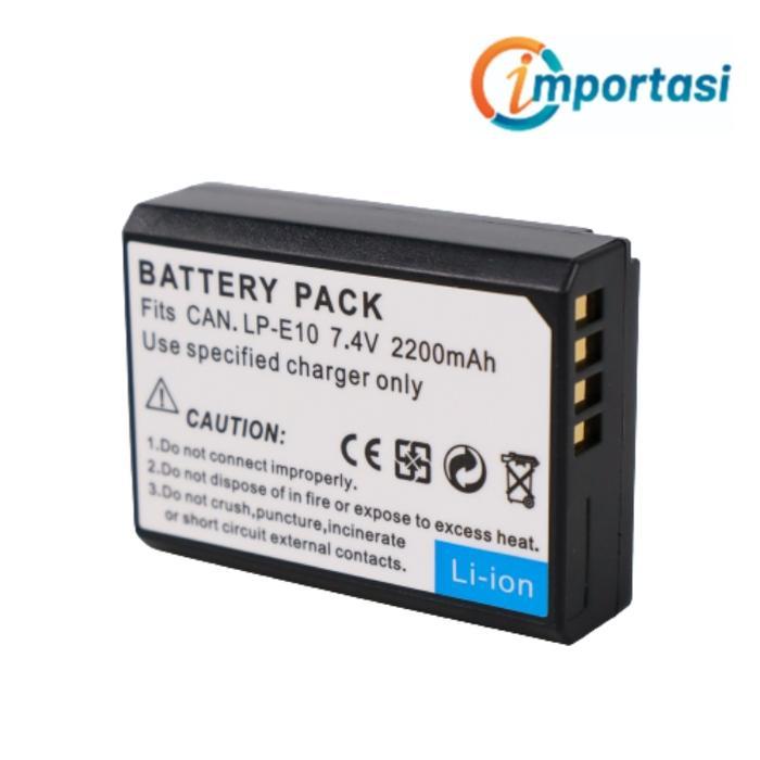 p8gk- Baterai Pack Kamera Lp E10 1100D 1200D 1300D 1500D 3000D Battery 2200 Mah