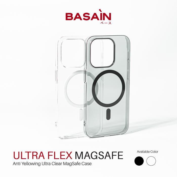 t6fx- Basain Casing Iphone 13/Pro/Max Ultra Flex Magsafe Case Anti Yellowing