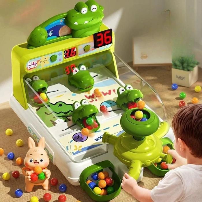 [Kidsworld] Mainan Tembak Buaya / Crocodile Shooting Game With Ball / Bola Tembak-Tembakan / Mainan