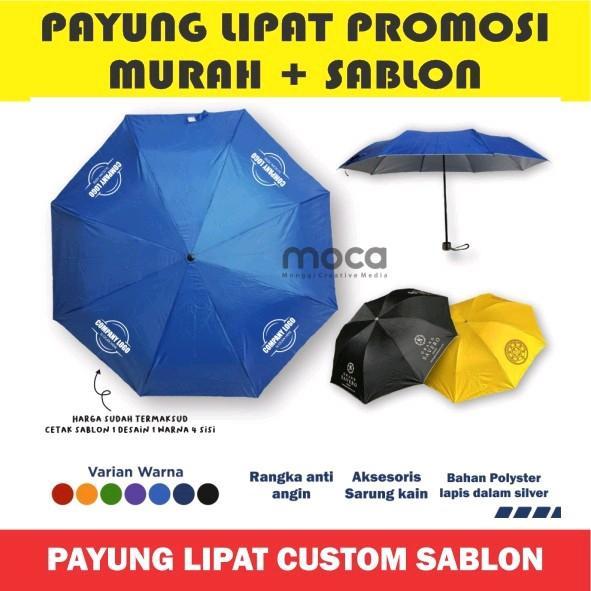 Payung Lipat Sablon Custom / Payung Si Sablon Custom Terbaru 