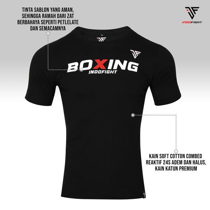 Kaos Boxing Indofight Baju Boxing Baju Tinju T-Shirt Boxing Olahraga Boxing Unisex T2