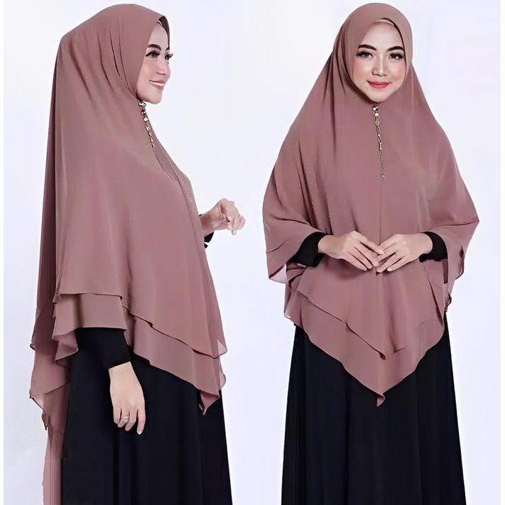 Jilbab Syari 2 Layer Ceruty NARNIA Khimar