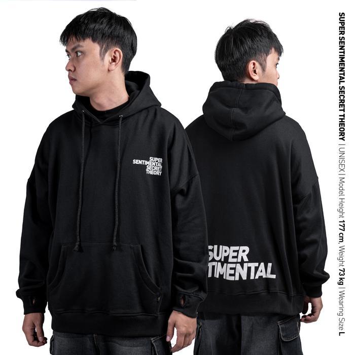 SSST Mountain Oversized Hoodie Black