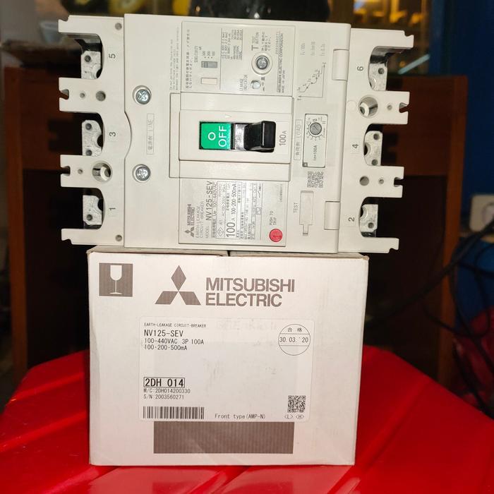 EARTH LEAKAGE CIRCUIT BREAKER ELCB NV125-SEV 3P 100A MITSUBISHI