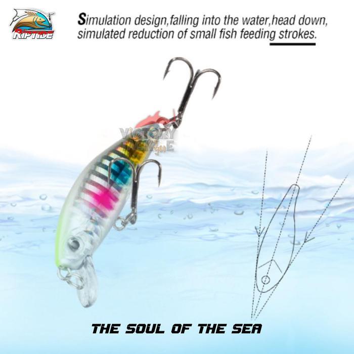Terbaru Umpan Pancing Lure Minnow Riptide Raijin Minnow Sinking Lure 5.6 Cm 6.6 Gram
