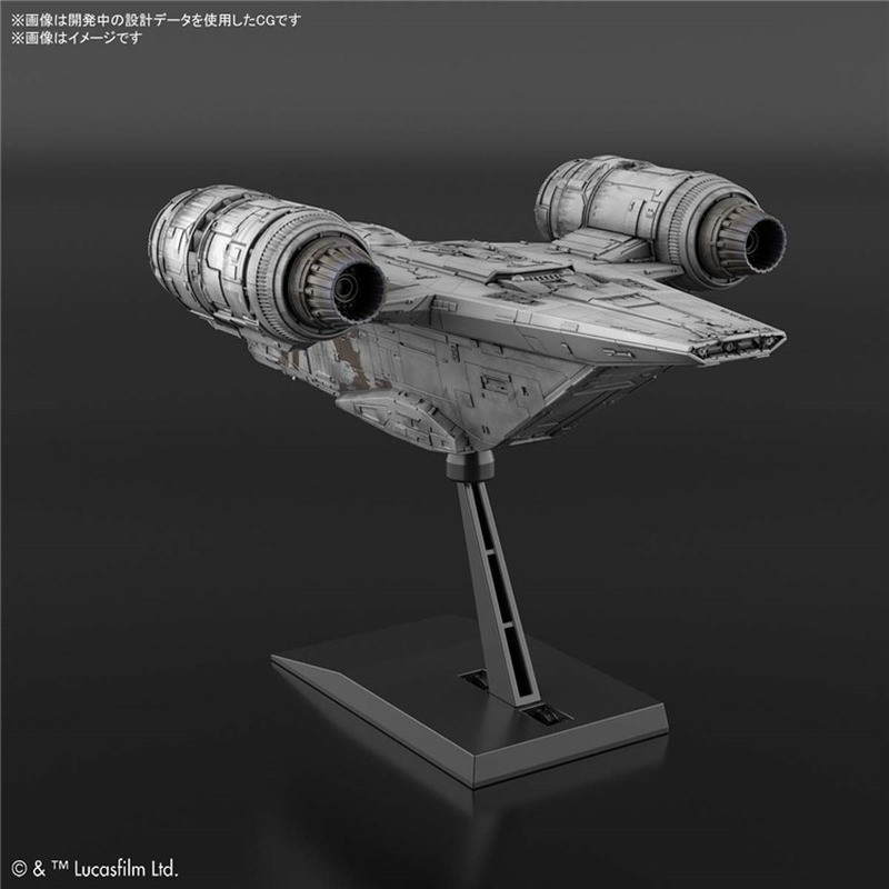 Bandai Star Wars Anime Assemble Model Razor Crest Regular Version Sliver Coating Ver Action Figure